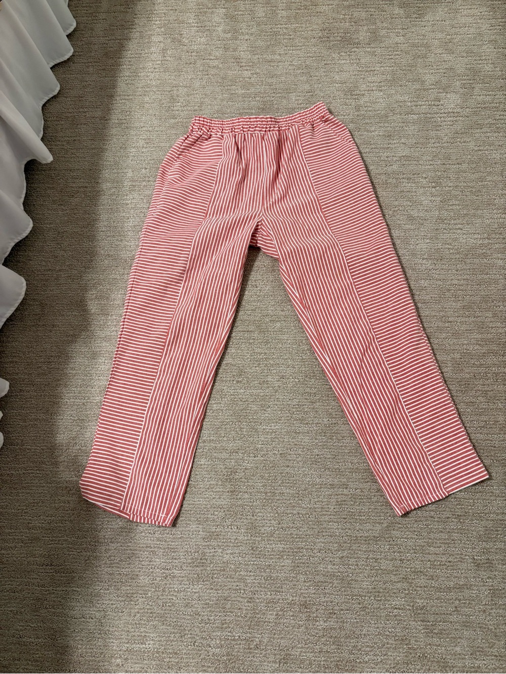 Women’s Red & White Striped Lounge Pants